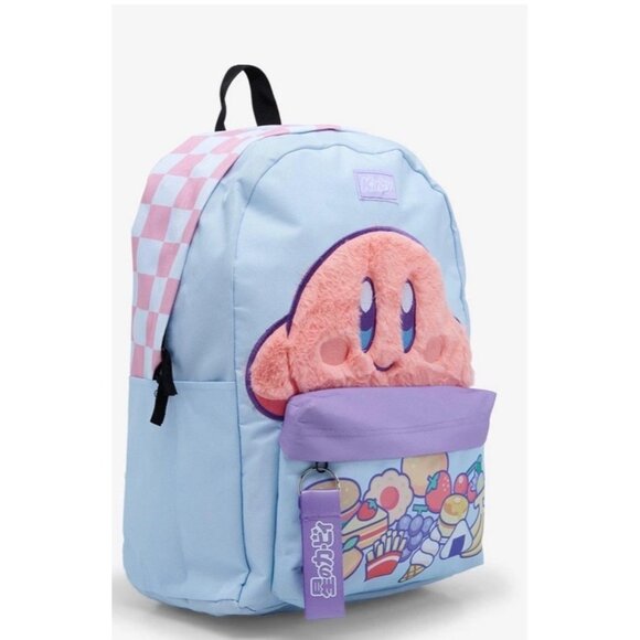 Bioworld Hot Topic Exclusive Kirby Snacks Fuzzy Pastel Backpack NWT Sold Out HTF - Picture 1 of 5